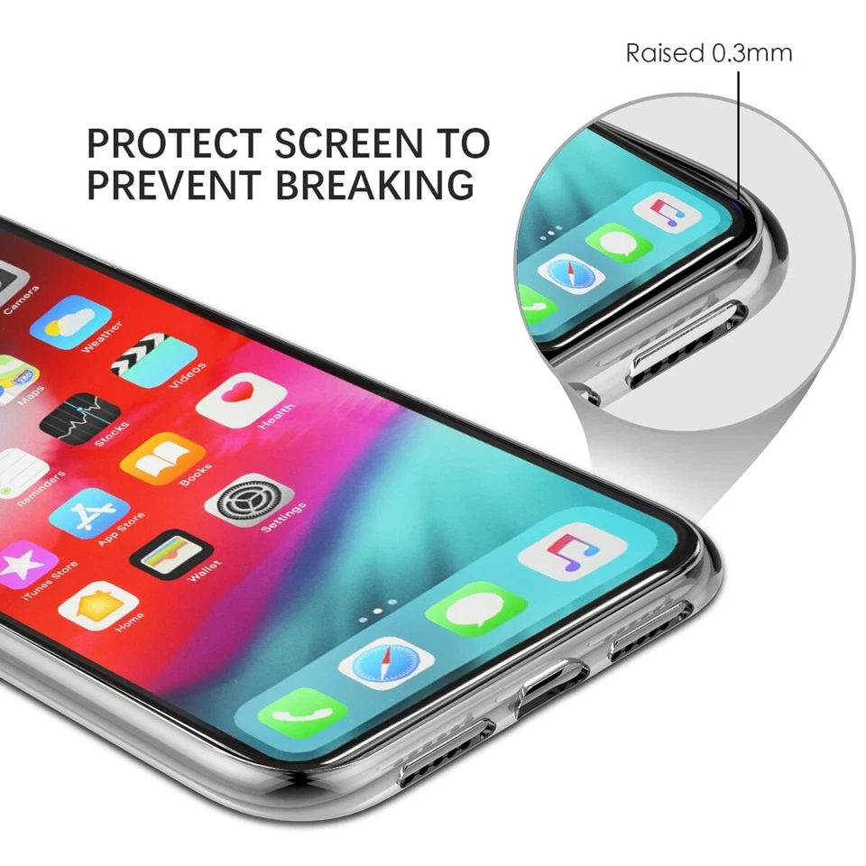 Funda Para iPhone 14 13 12 11 PRO MAX XR XS Cristal Transparente Suave TPU Foto 4 de 4