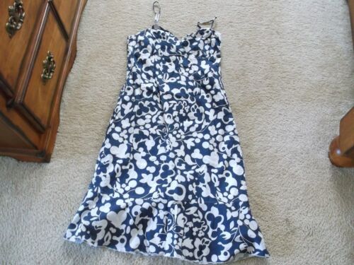 DUNNES STORES WHITE/BLUE DRESS SIZE EUR 38 - Picture 1 of 6