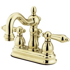 Kingston Brass KB1602AL Heritage 4-Inch Centerset Lavatory Faucet with Metal