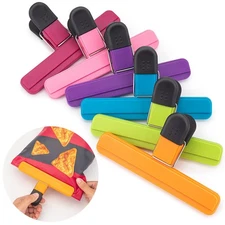 6 Large  Bag Clips, Plastic Sealing Clips for Snacks, Chips, Multicolor