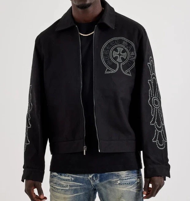 Roku Studio Street Saint Studded Canvas Jacket Size Small Black image 1