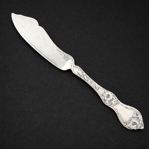 Antique Reed and Barton Sterling Silver Les Cinq Fleurs Fish Knife 7 1/8" 39.68g