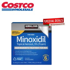         6 Month KIRKLAND MINOXIDIL 5 FOAM Hair Regrowth Exp 12/2026 SEALED      