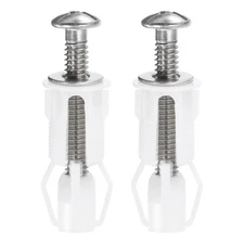 2Pcs Toilet Top Cover Lid Seat Fixings Hinge Bolt Screws Toilet Seat Fixings