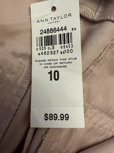 Ann Taylor Womens Size 10 Curvy Slim Leg Stretch Career Dress Pants Pink Hue NWT - Picture 6 of 17