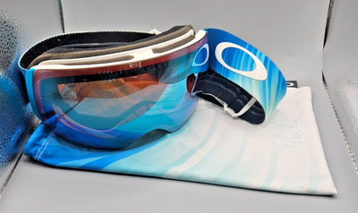Oakley Flight Deck Ski Goggles Mikaela Shiffrin Signature Blue Prizm Sapphire