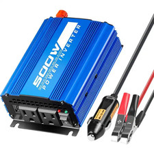 500-Watt Power Inverter DC 12V to AC 110V with 2-Outlets and 2A USB Port for Cha