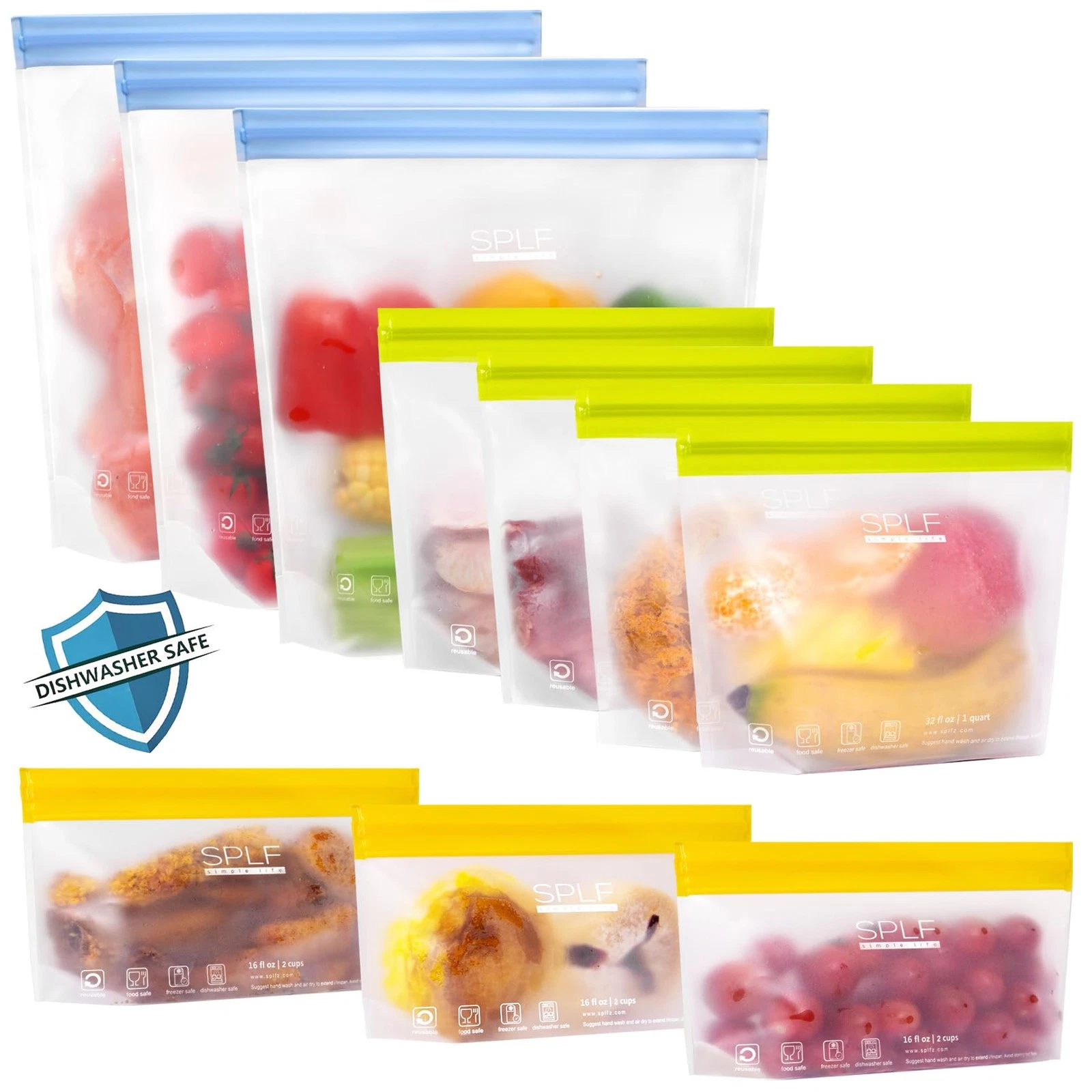 10 Pack Stand-Up Reusable Food Storage Bags Dishwasher Safe, BPA Free Reusabl...
Opens in a new wind