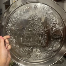 Les Verreries De Saint Gobain Duralex Noël Christmas 13" Platter Original Box