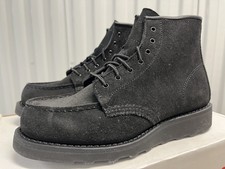 Womens Red Wing 6" Classic Moc Toe Boot Black Abilene Suede 7 B 3346 Made in USA