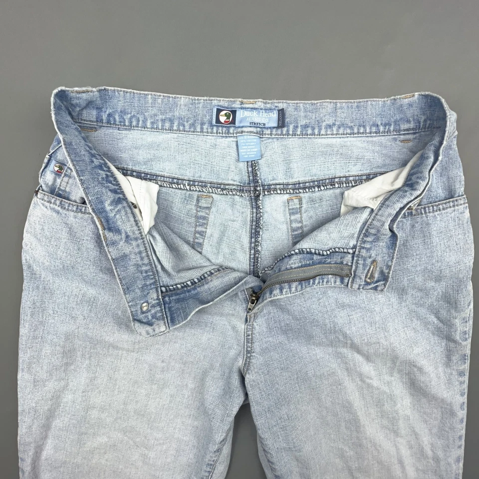 Duck Head Jeans Womens 12 Relaxed Fit Stretch Denim Classic 5 Pocket Mid Rise - Image 4 of 4