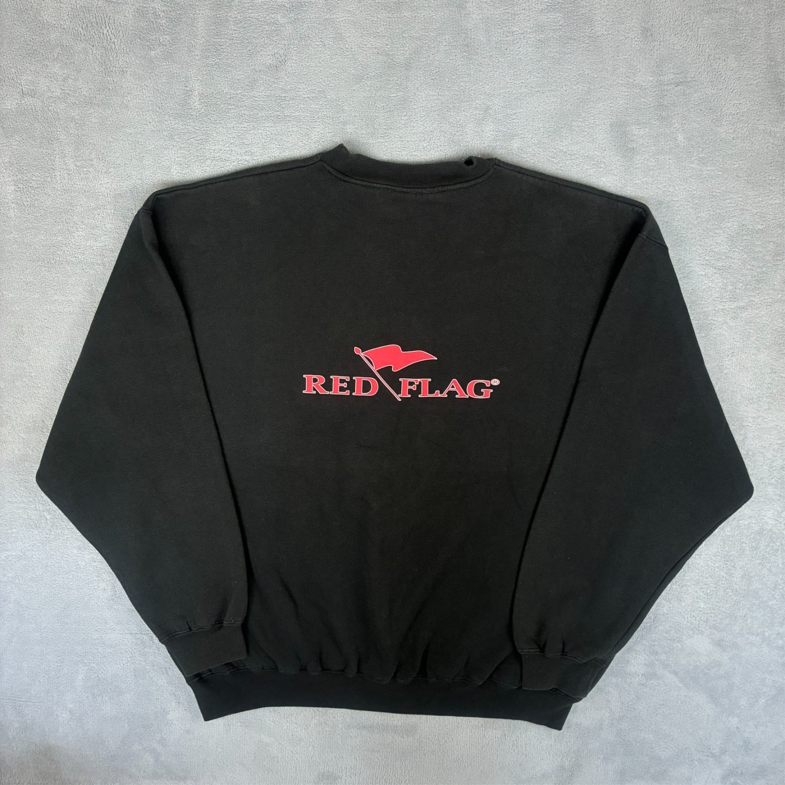 Vintage Red Flag x Barnsley FC iSoft 2000's Black Size XXL Pullover Sweatshirt image 8