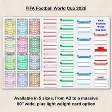 Football World Cup 2026 Planner/Poster featuring all games Group Stages to Final