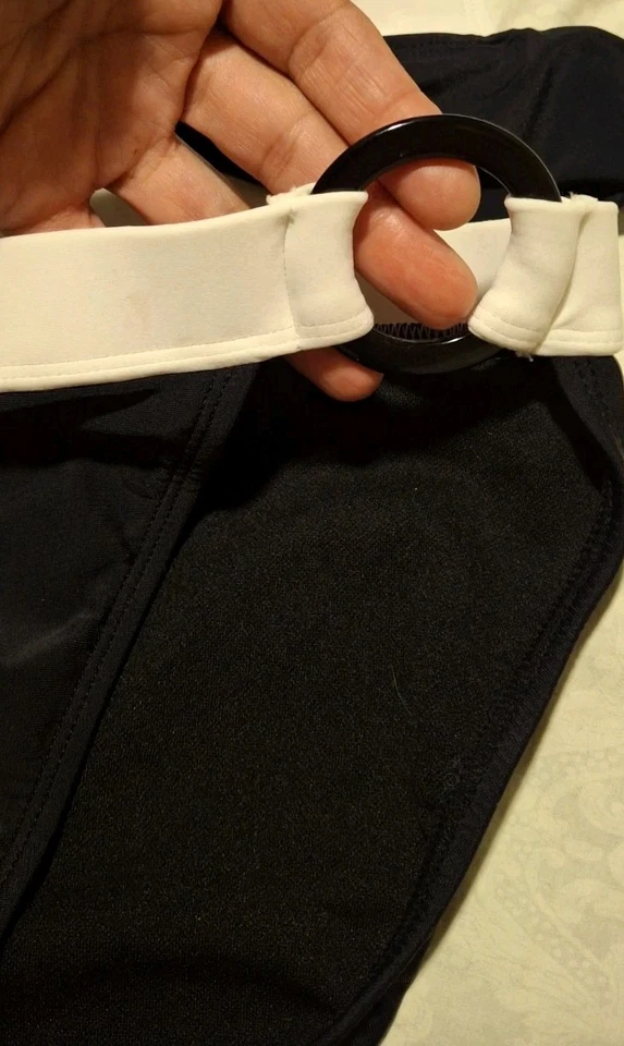 Traje de baño Newport News vintage blanco y negro halter 2 piezas NUEVO talla 6  Foto 4 de 4