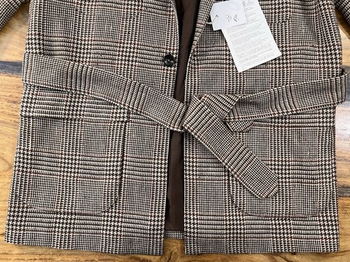 NWT Sartorio Napoli Silk Cashmere Linen Special Order Belted Field Jacket 50 IT - Picture 5 of 20