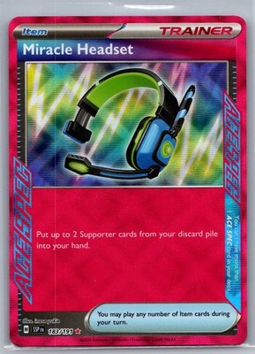 Pokémon TCG  Surging Sparks Ace Spec Miracle Headset 183
