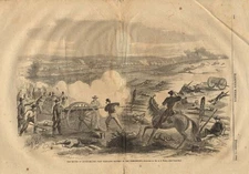HARPER'S WEEKLY 10/11 1862 Battle of Antietam 1st Maryland Battery firing