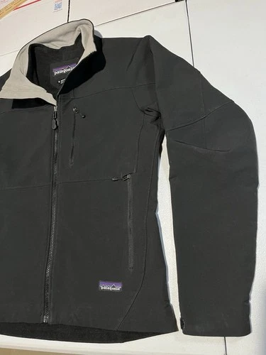Patagonia Simple Guide Jacket Black Full Zip Softshell Coat Mens S Fleece Lined image 8