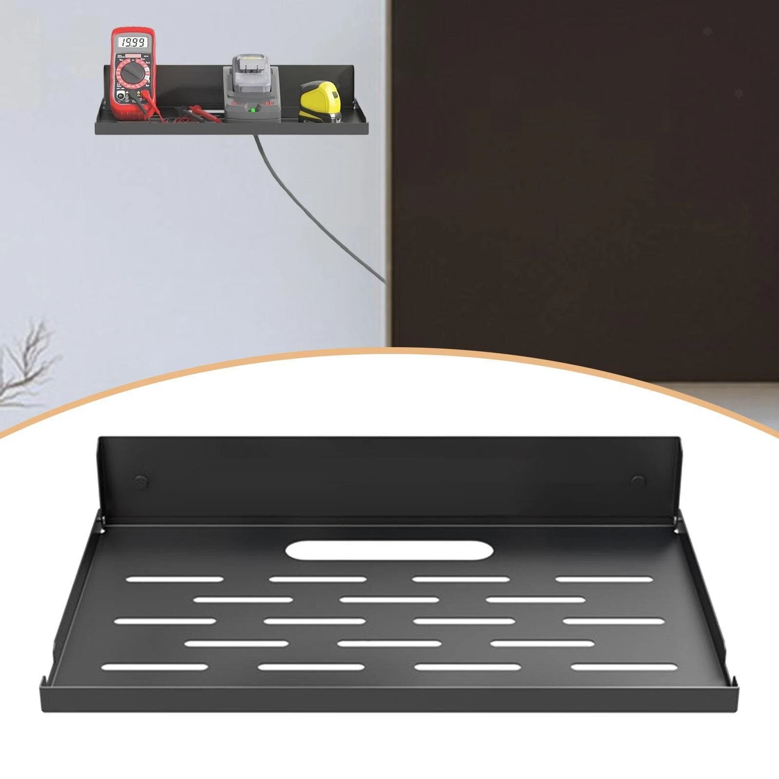 Metal Floating Shelf Projectors Shelf for Projectors Speaker Games Consoles