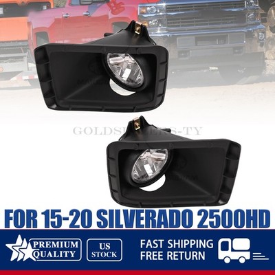 Fog Lamp Bezel Front Driver & Passenger Side Fit 2015-2020 Silverado 2500HD 3500