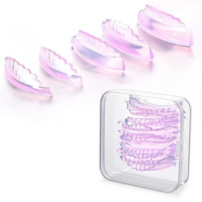 Ptwola Lash Lift Pads 10 Pcs/5 Sizes Silicone Eyelash Perming Curler Pink 