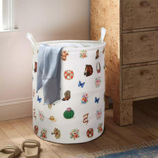 Highland Cow Laundry Basket Cute Western Cows Laundry Hamper, Cowboy Kids Large