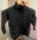 toddler sweater @ 3-4T fine Italian wool, cable knit, zipper and pocket — photo 2