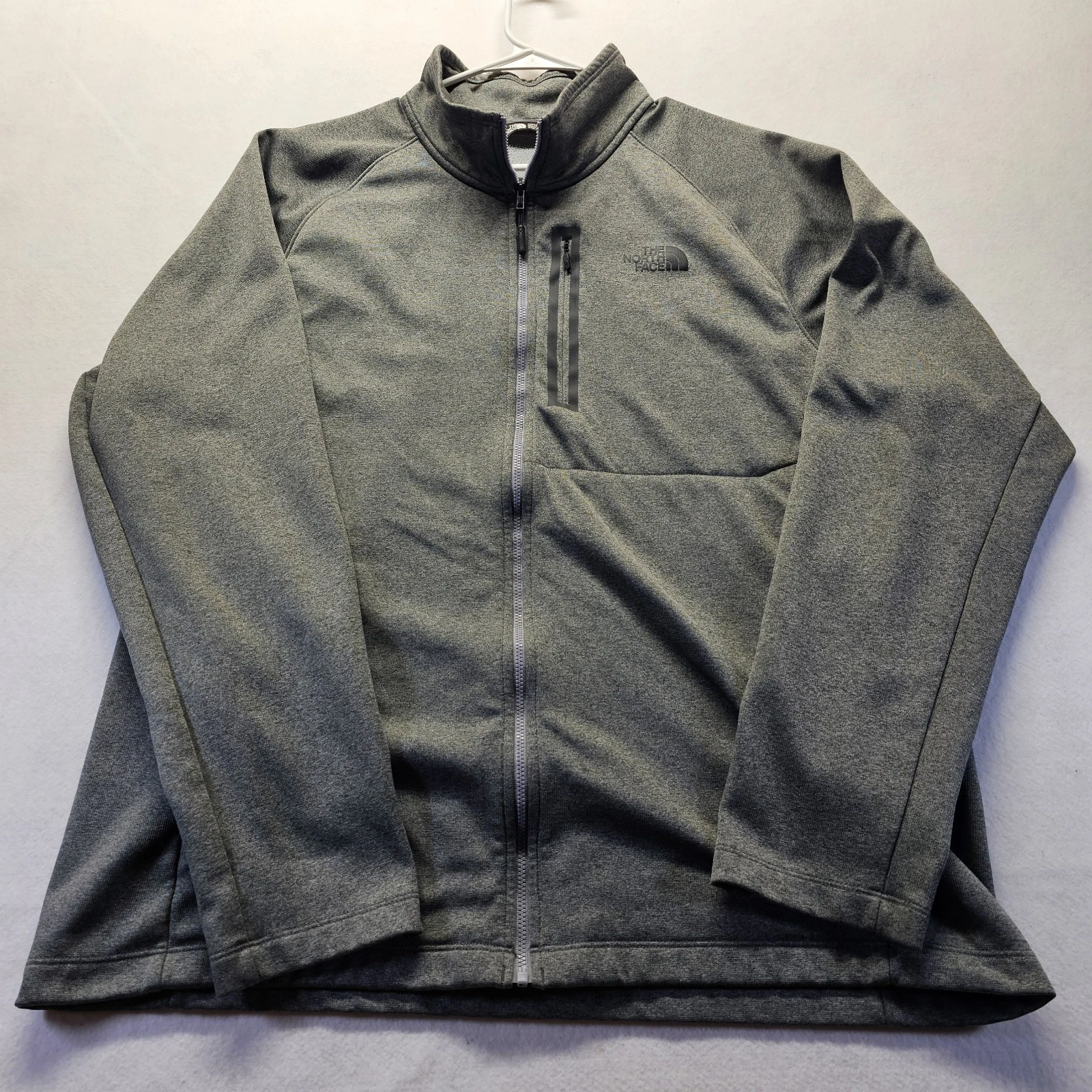 north face gray fleece jacket mens 2xl