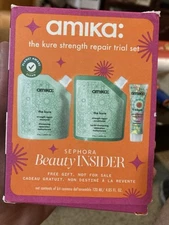 Amika The Kure Strength Repair Trial Shampoo, Conditioner, & Repair Mask NEW