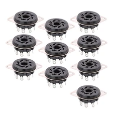 10PCS 8Pin Octal Vacuum Tube Socket For 6SN7 EL34 274B 6L6 KT88 Chassis MountFgR