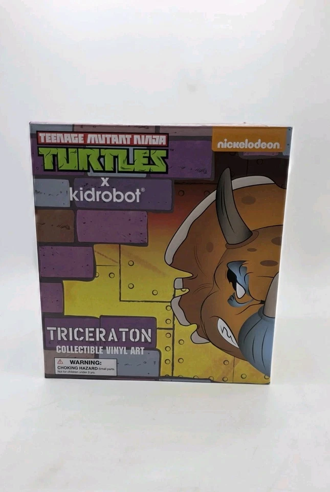 TMNT Kidrobot Series 2 Teenage Mutant Ninja Turtles TRICERATON 7 Inch Vinyl 2016 - Image 4 of 4