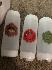 NEW no-drip condiment dispensers 6 pack 18oz Plastic 