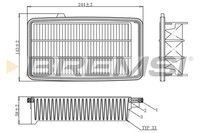 Bremsi Luftfilter FüR Honda Civic X SchräGheck Fc_ Fk 1.5 Vtec