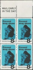 Mail Early Block of 4 - Scott 1438 - 8 cent - Prevent Drug Abuse - 1971 - MNH