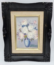 Framed Floral Wall Art Textured Hand Painted Accents Ornate Gallery Wall VTG