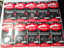 10 PACK CR2032 MAXELL (MADE IN JAPAN) DL2032 ECR2032 (GREAT EXP 2034) FREE SHIP