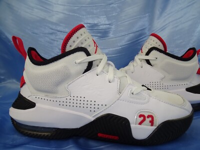 NIKE JORDAN STAY LOYAL 2 SNEAKER GR 41 GEPFLEGT SCHUHE WEIß ROT HI FLIGHT BB4
