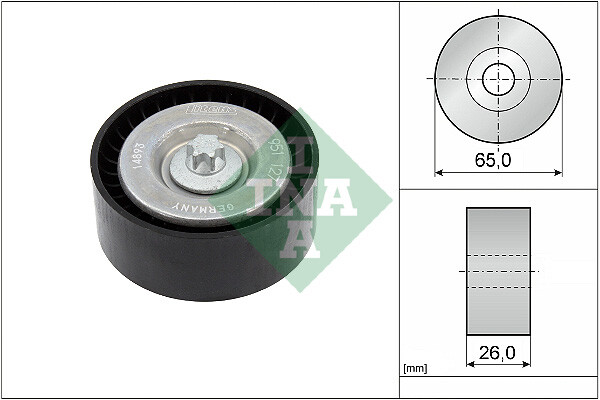 Ina 532 0630 10 Deflection/Umlenkrolle, Keilrippenriemen FüR Mercedes-Benz-image