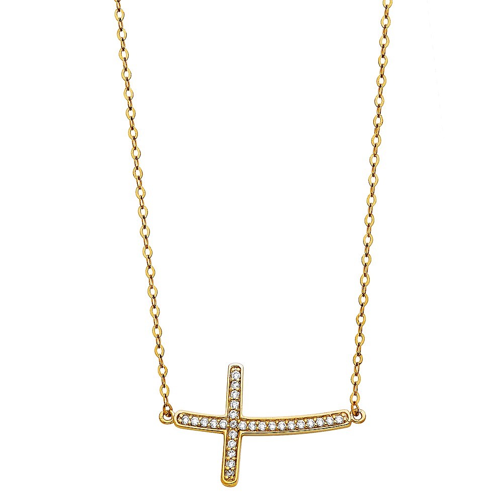 アクセサリー GOLDEN GILT DESIGN BY TSS MEDIUM CROSS Cross - Double Row Pendant – GOLDEN GILT