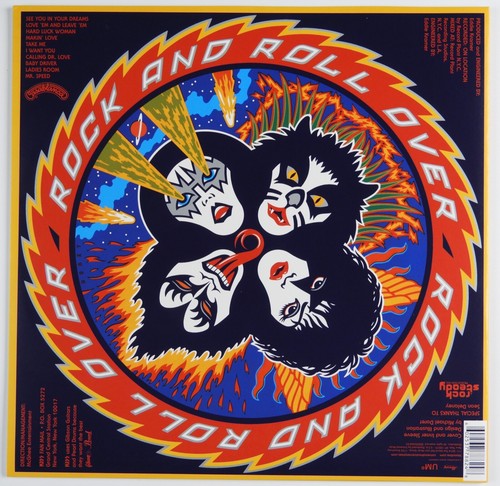 KISS JSA Paul Stanley Ace Frehley Autograph Signed Record RNRO Orange Colored - Picture 3 of 5