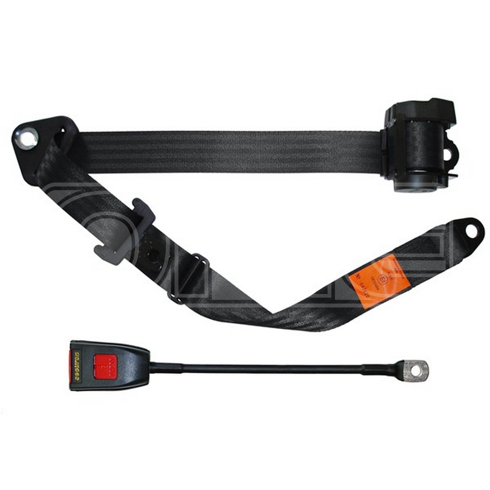 Auto Lap & Diagonal Seat Belt Black - Twin Release Buckle - SECURON 500/45