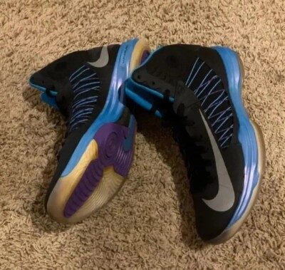 Nike Lunar Hyperdunk 2012 + SPORT PACK Black/Blue Glo/Silver LAUNCH Size 10.0 DS