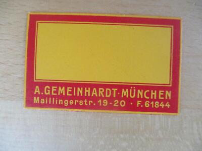 (9976) Reklamemarke - A. Gemeinhardt München