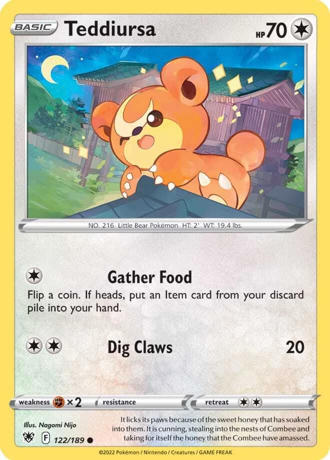 Teddiursa Pokémon TCG Cards for sale | eBay