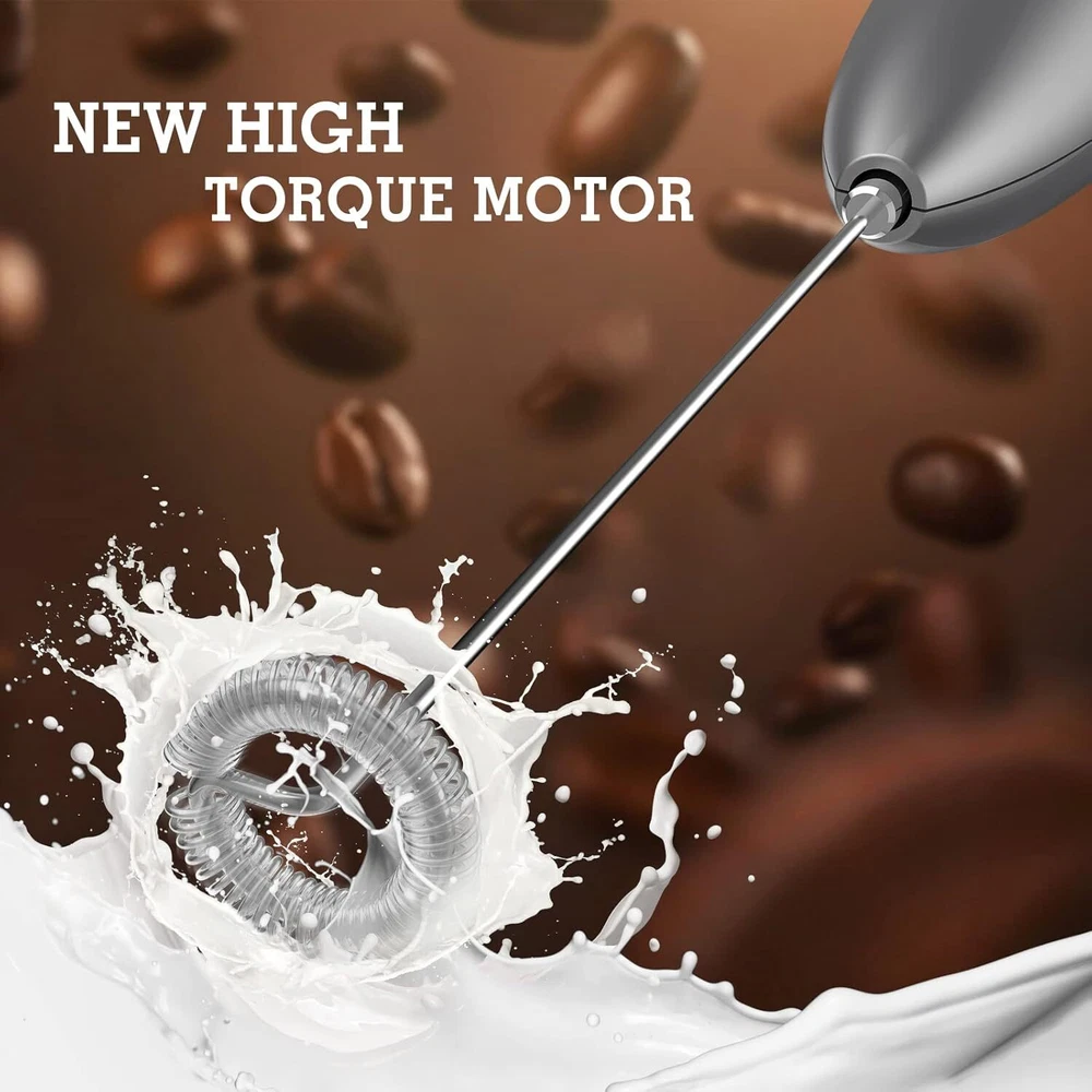 Milk Frother Handheld Battery Operated Electric Foam Maker, Drink Mixer