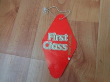 VINTAGE 1970'S PAN AM AIRLINES FIRST CLASS LUGGAGE HAND BAGGAGE TAG LABEL