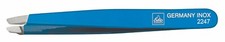 Blau-Lackiert Tweezers Stainless Oblique - Becker-Manicure ERBE Solingen Germany