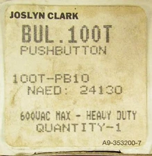 SYLVANIA JOSLYN CLARK 100T PB10 Push Button Operator 24130