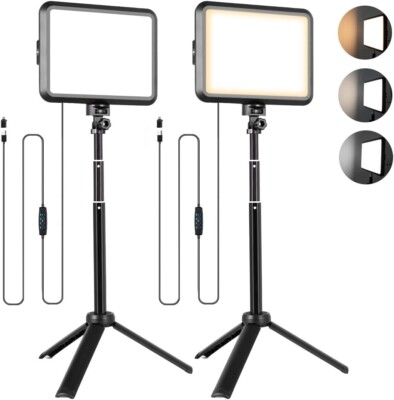 2-Pack LED Photo/Video Light Kit, NiceVeedi Studio Light, 2800-6500K Dimmable