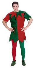 Elf Tights - Red/Green - Jester - Christmas - Costume Accessories - One Size